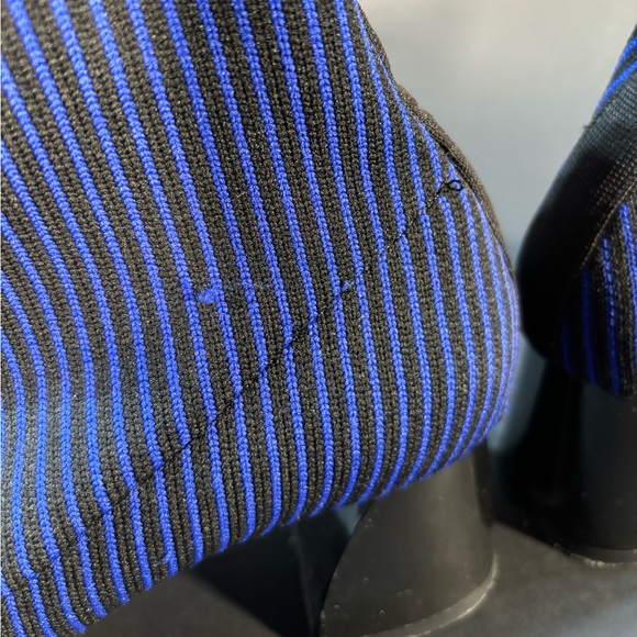 Zara Striped Sock Booties with Heel - Picture 6 of 9